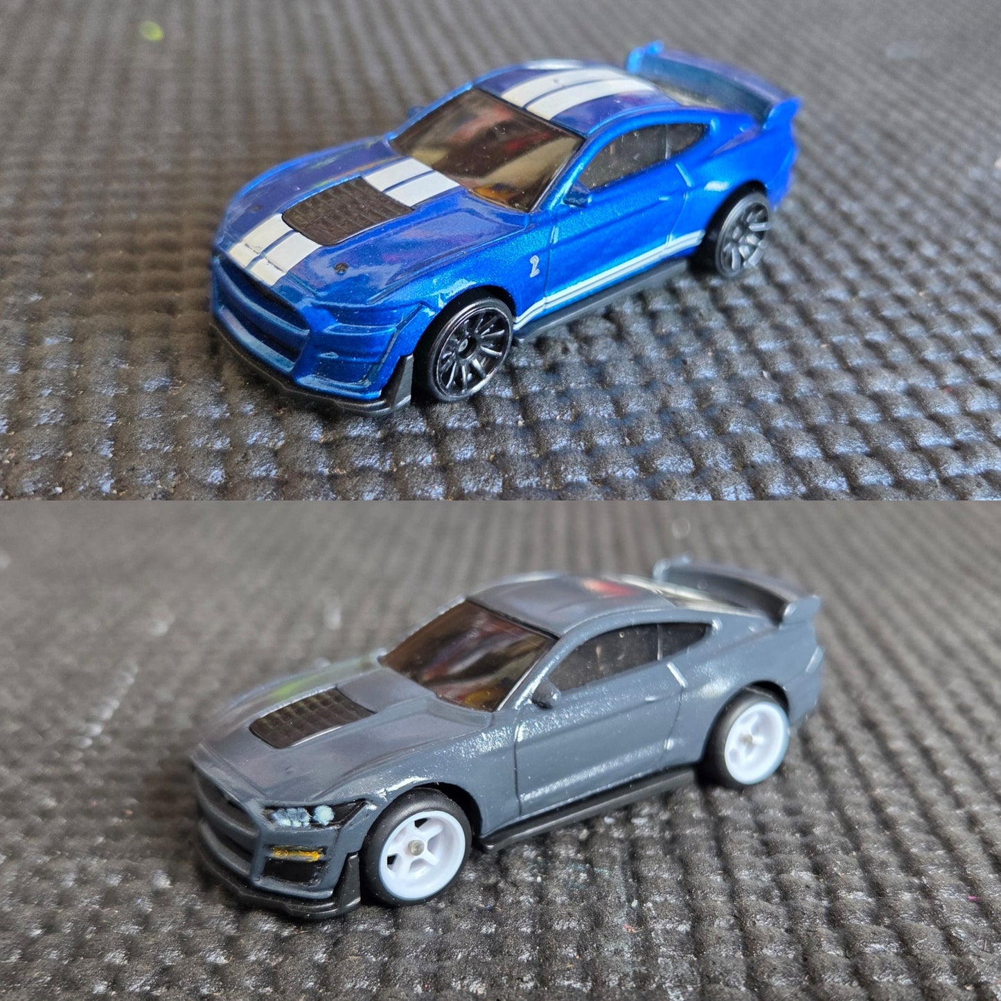 Restored Custom 2024 Shelby GT500 - Pearl Grey with White Wheels - Signed Display Case