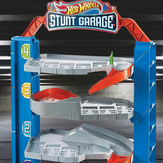 Hot Wheels City Stunt Garage Playset – Vertical Storage & Stunt Action with 1 Car