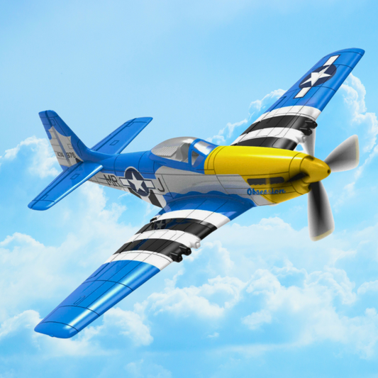 Volantex P-51 Mustang 4-Channel RC Warbird Airplane – Beginner Friendly, RTF