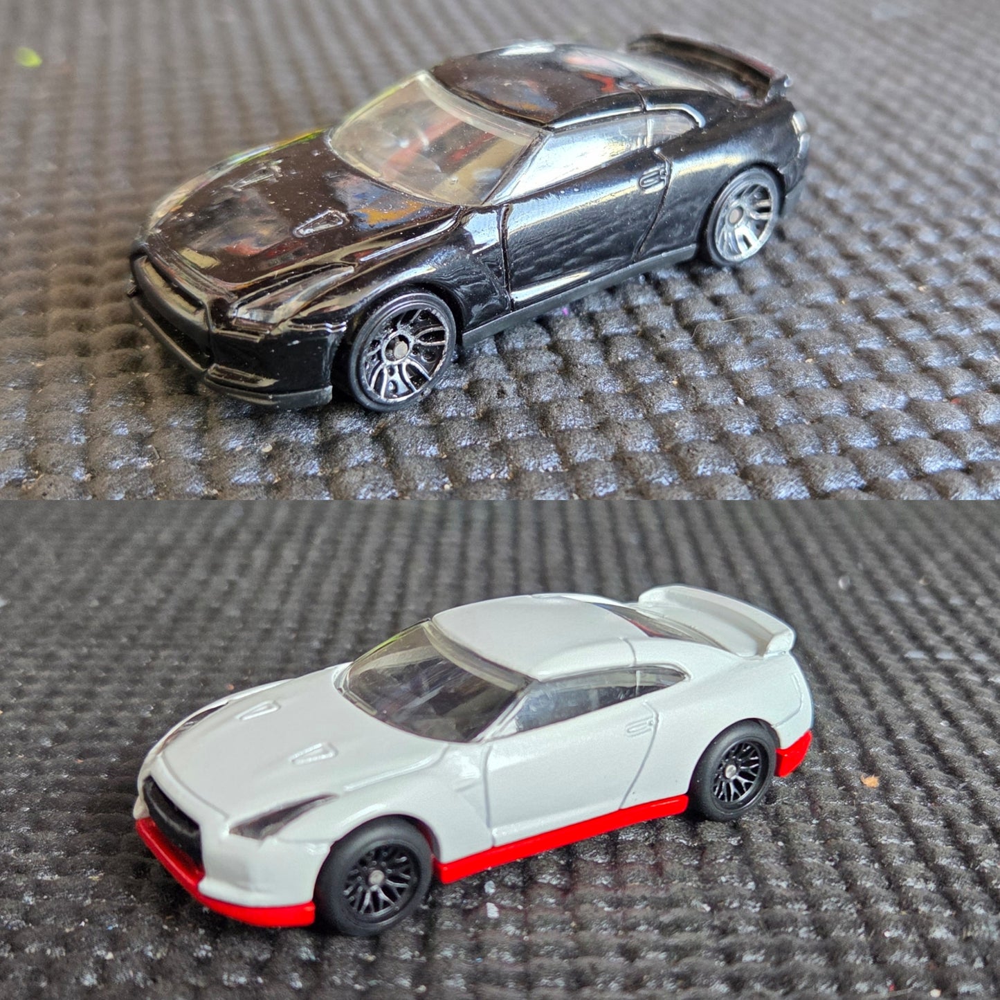 Restored Nissan GTR - White with Red Accents and Black Wheels - Signed Acrylic Display Case