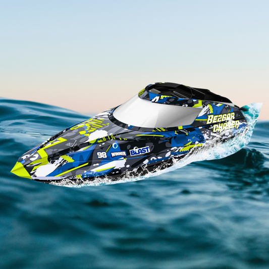 BEZGAR TX123 Fast RC Boat – High-Speed Electric Racing Boat, 20+ MPH, RTR