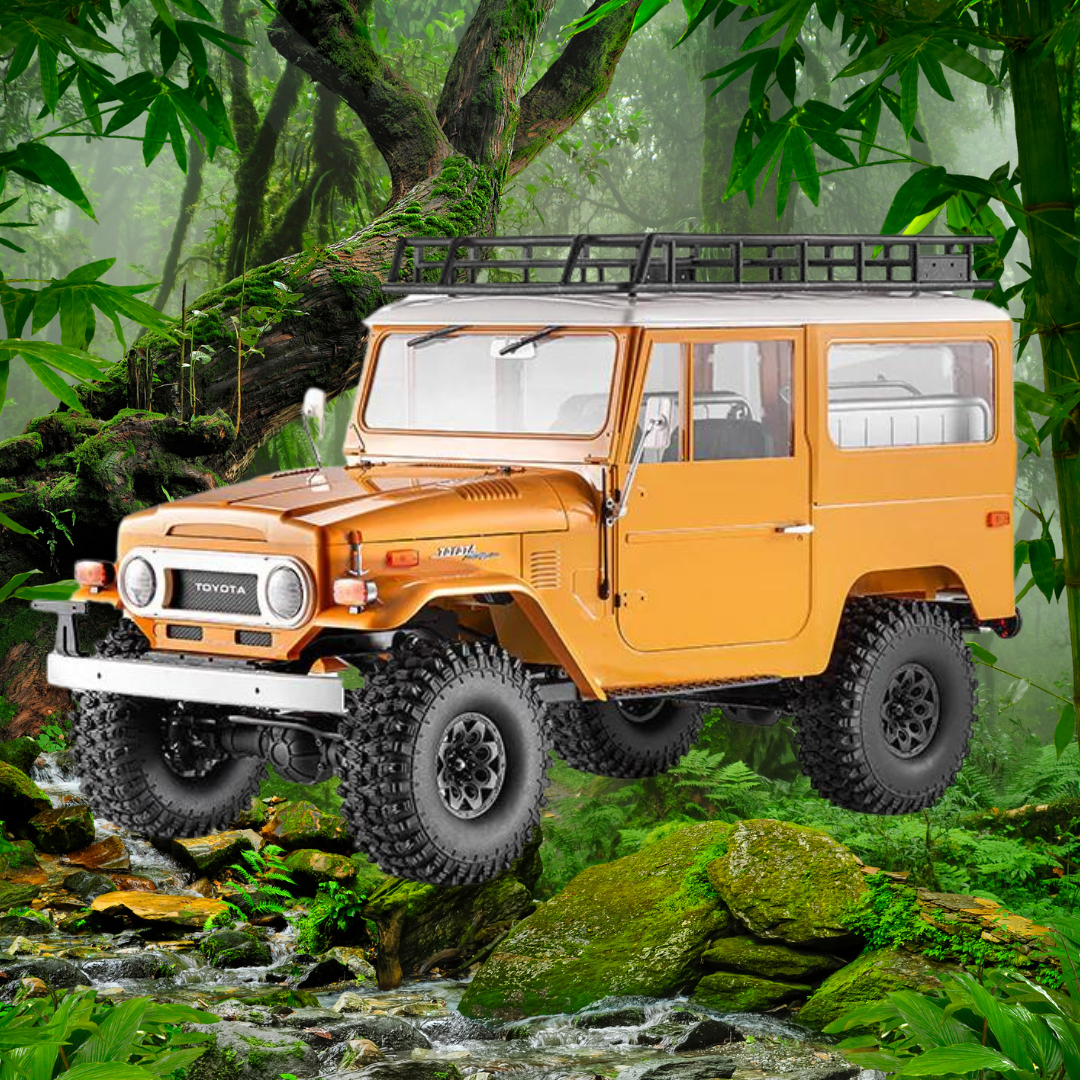 FMS 1/10 Toyota Land Cruiser FJ40 RS RC Crawler – Officially Licensed, 2-Speed RTR