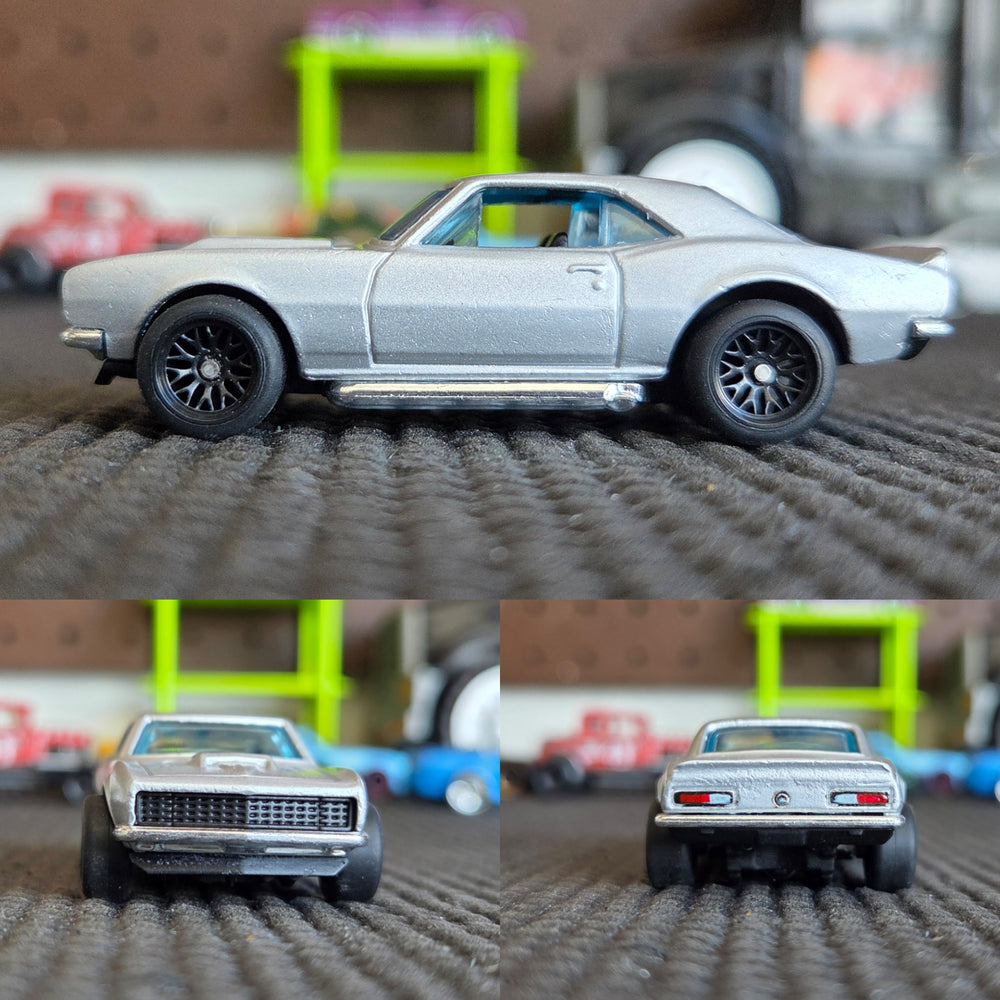 Custom 67 Camaro - Silver with Black Wheels - Signed Display Case